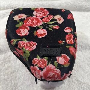 Floral Women's Camera Bag - Black and Pink